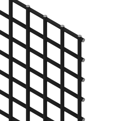 63-010-BK MODULAR SOLUTIONS MESH<br>1'' X 3' X 8', BLACK